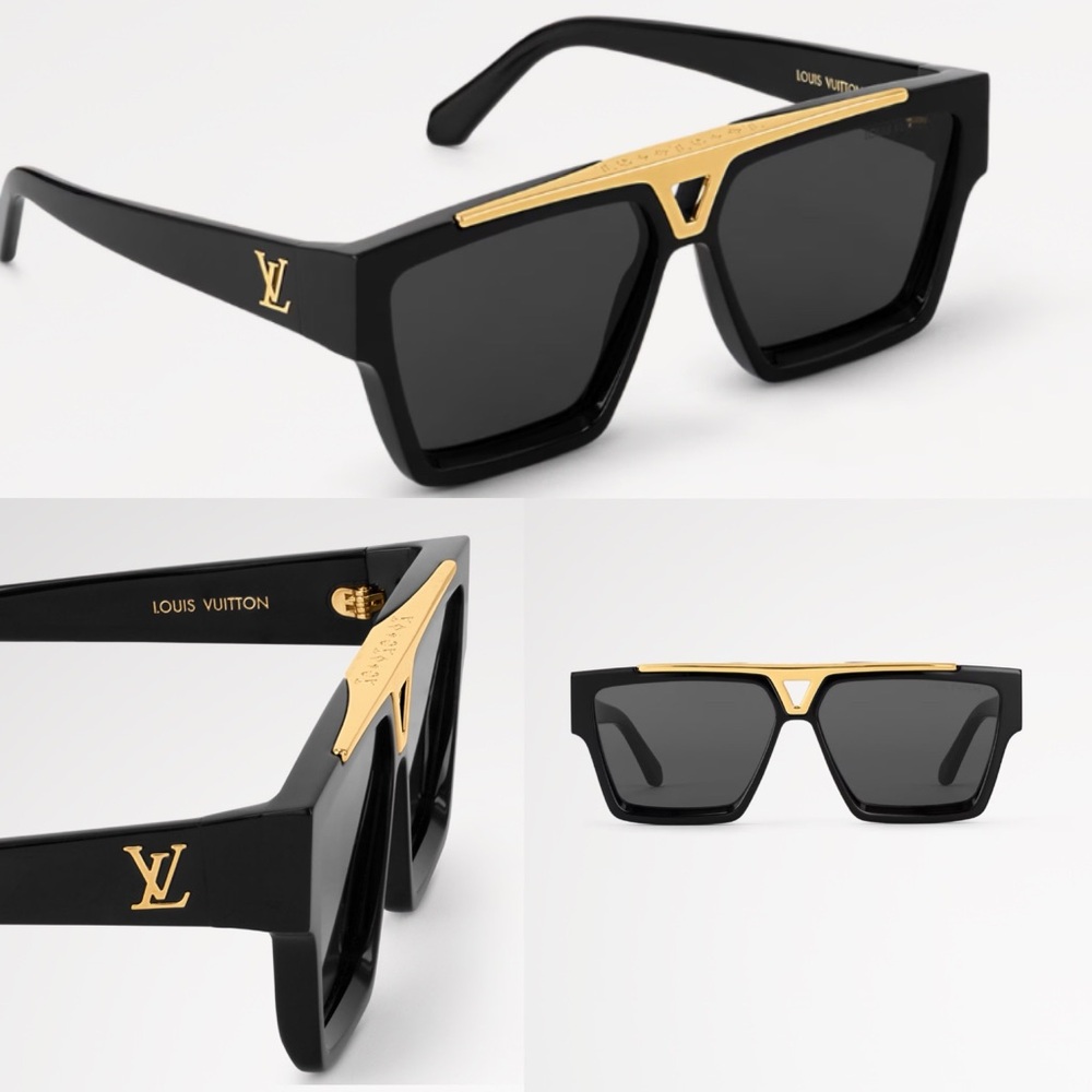 Authentic evidence Louis Vuitton Black and Gold Sunglasses Italy unisex